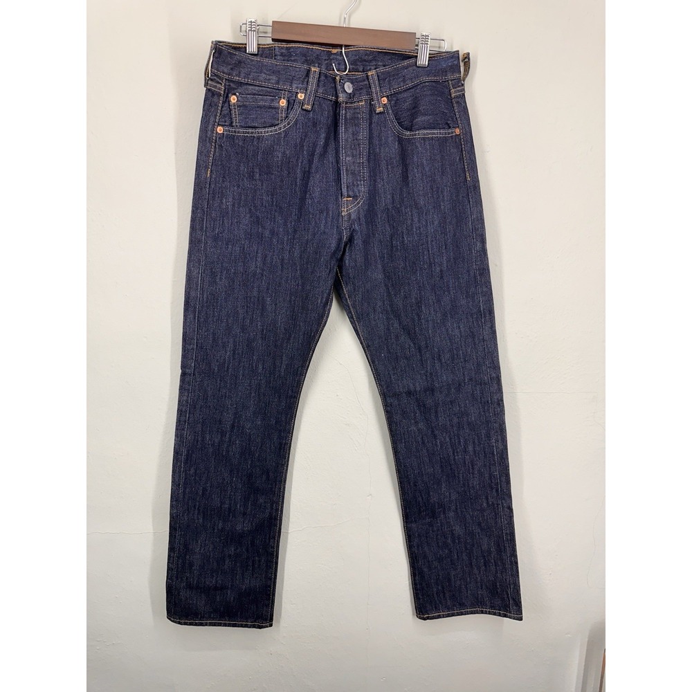 Levis Jeans Mens 31x30 Blue 501 Button Fly Original Straight Raw Denim Pants